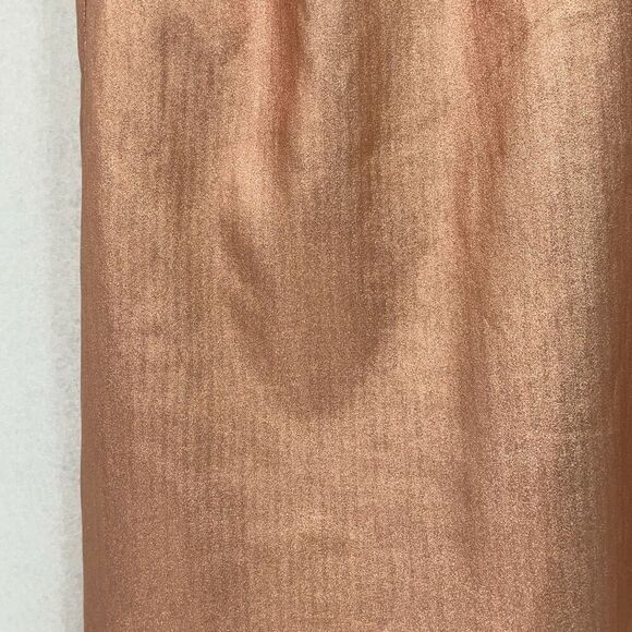 Zara Rose Gold Metallic Ruffle Mini Dress Size Medium - Picture 9 of 16